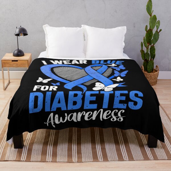 Item preview, I Wear Blue For Diabetes Awareness Butterfly Heart Ribbon designed and sold by MatthewConer.