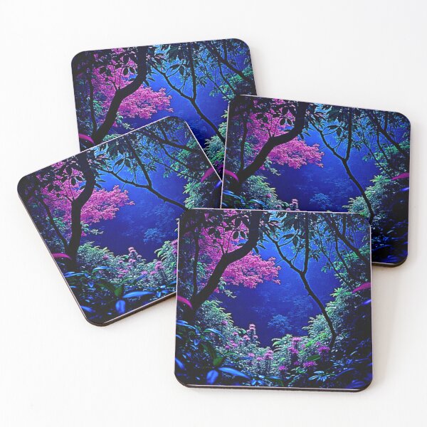 Item preview, Mystical Forest Pink Glow Art designed and sold by Health And Fitness Posts e-Store.