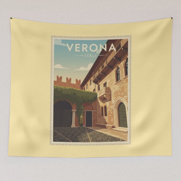 Item preview, Verona Vintage Travel Art - Juliet's house - Italy designed and sold by Wanderprintt.
