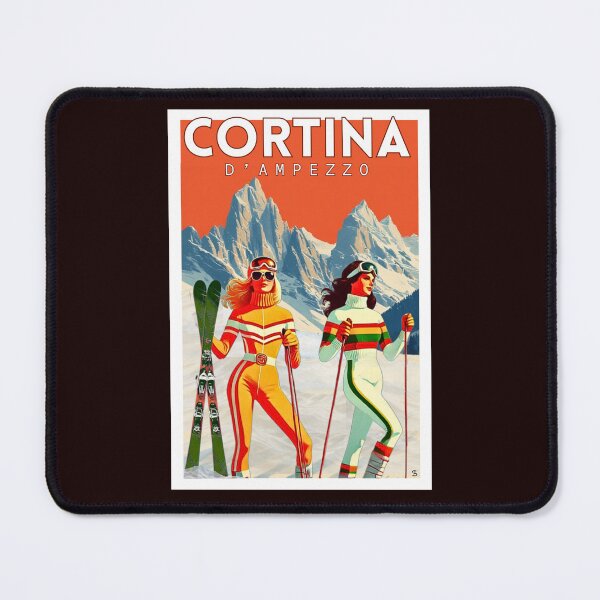 Item preview, Retro Cortina d’Ampezzo Ski Girls|- Winter Olympics 2026 Inspired Travel | Winter Sports Series designed and sold by SHELOPS.