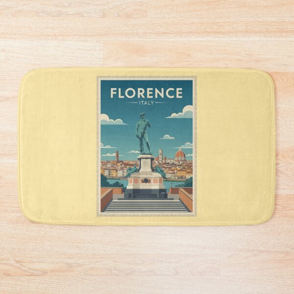 Item preview, Florence Vintage Travel Art - Michelangelo Square - Italy designed and sold by Wanderprintt.