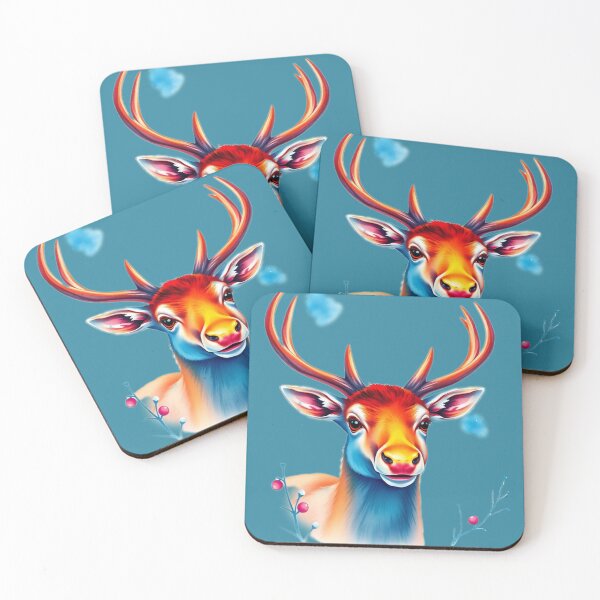 Item preview, Realistic Vibrant Reindeer Portrait – Front View Christmas Animal Art” designed and sold by Naturalite19.