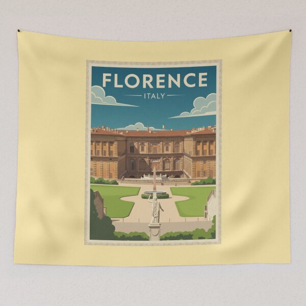 Item preview, Florence Vintage Travel Art - Pitti Palace - Italy designed and sold by Wanderprintt.