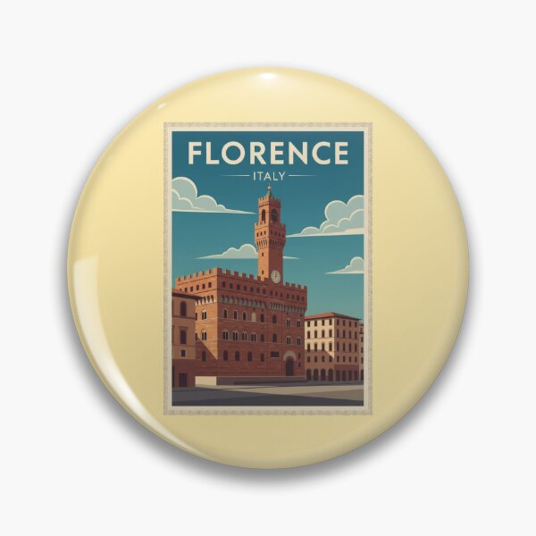 Item preview, Florence Vintage Travel Art - Palazzo Vecchio - Italy designed and sold by Wanderprintt.