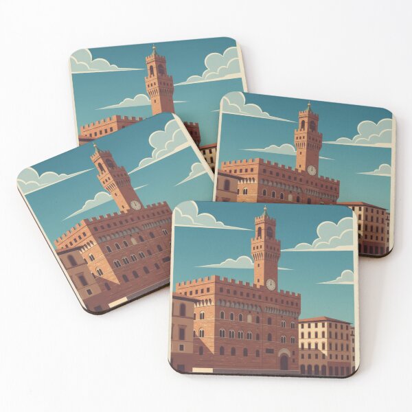 Item preview, Florence Vintage Travel Art - Palazzo Vecchio - Italy designed and sold by Wanderprintt.