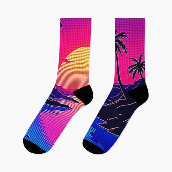 Item preview, Vibrant Synthwave Sunset Coast Design designed and sold by Health And Fitness Posts e-Store.