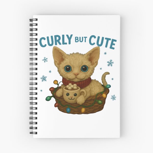 Item preview, Curly But Cute Christmas Devon Rex Cat Design designed and sold by Liv Solara.