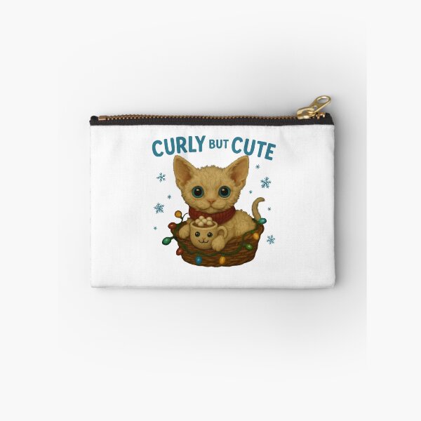 Item preview, Curly But Cute Christmas Devon Rex Cat Design designed and sold by Liv Solara.