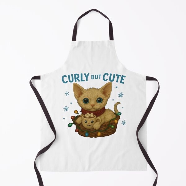 Item preview, Curly But Cute Christmas Devon Rex Cat Design designed and sold by Liv Solara.