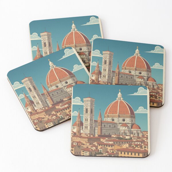 Item preview, Florence Vintage Travel Art - Cathedral of Santa Maria del Fiore - Italy designed and sold by Wanderprintt.