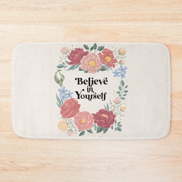 Item preview, Believe in yourself. Motivational statement with botanical frame. Vintage style. designed and sold by Sandra Brezina.