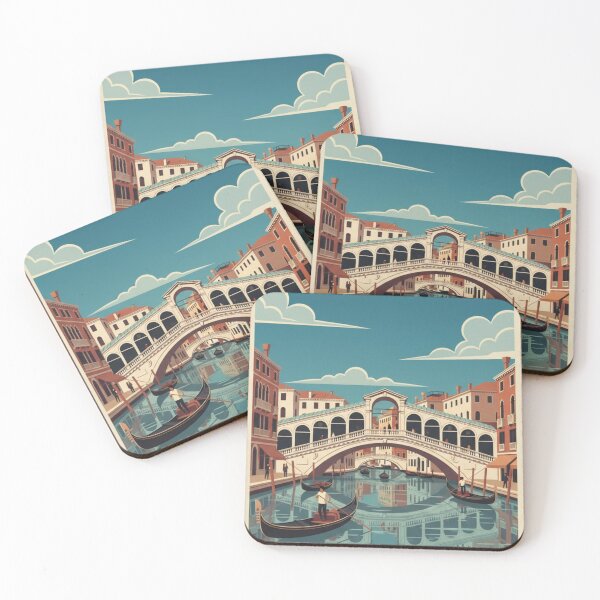 Item preview, Venice Vintage Travel Art - Rialto Bridge - Italy designed and sold by Wanderprintt.