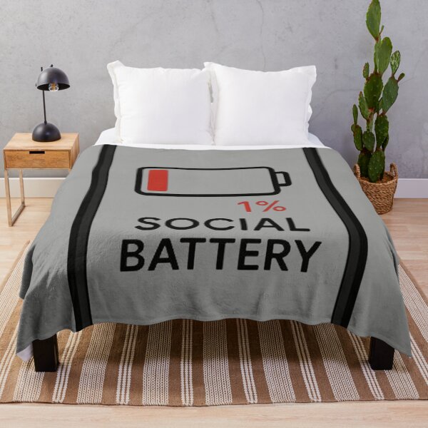 Item preview, Social Battery Low Introvert Anxiety T-Shirt designed and sold by MiLaKK.