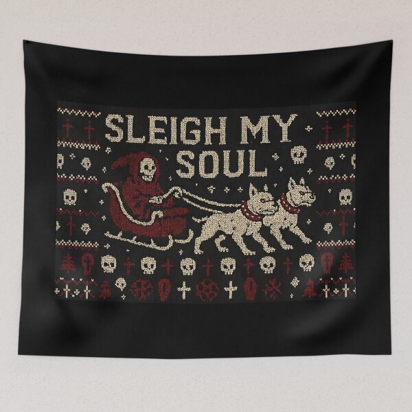 Item preview, Sleigh My Soul – Gothic Ugly Christmas Sweater Design designed and sold by VelvetChaosCove.