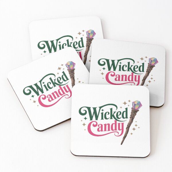 Item preview, Wicked Candy Logo - Pink Green Magic Wand Witch Brand Design designed and sold by Random Candy Studio.