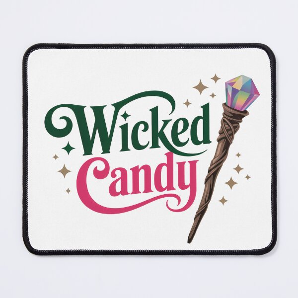 Item preview, Wicked Candy Logo - Pink Green Magic Wand Witch Brand Design designed and sold by Random Candy Studio.