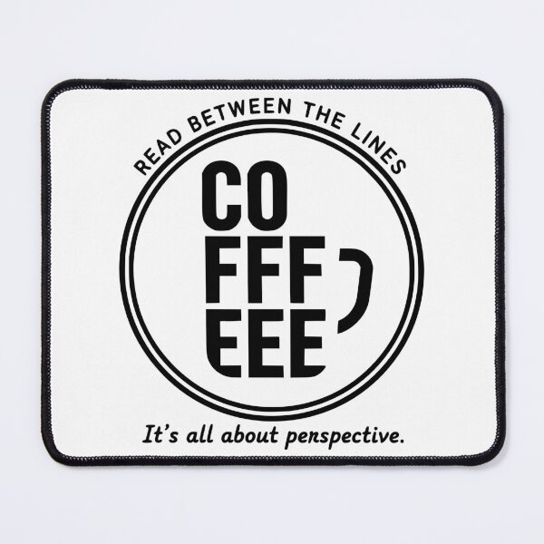 Item preview, COFFEEEE Mug Typography Optical Illusion designed and sold by Enga6.