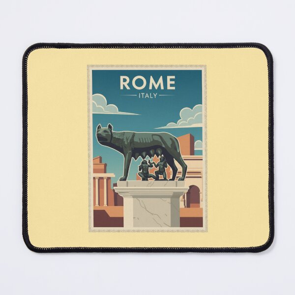Item preview, Rome Vintage Travel Art - Capitoline Wolf - Italy designed and sold by Wanderprintt.