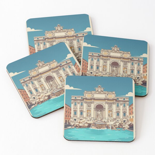 Item preview, Rome Vintage Travel Art - Trevi Fountain - Italy designed and sold by Wanderprintt.