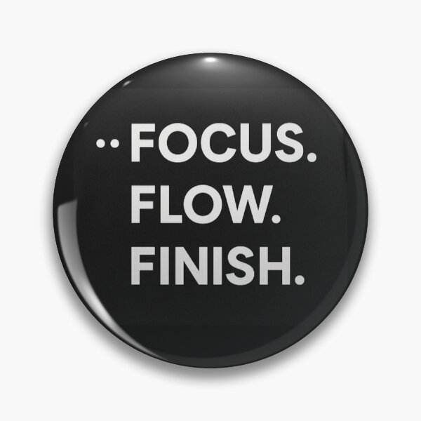 Item preview, Focus Flow Finish – Minimal Motivational Quote Design designed and sold by Dogandesighn.