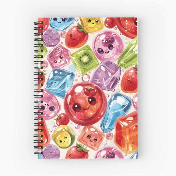 Item preview, Glossy Kawaii Fruit Jelly Candy and Gummy Sweets Pattern designed and sold by MoonlitDoodles1.
