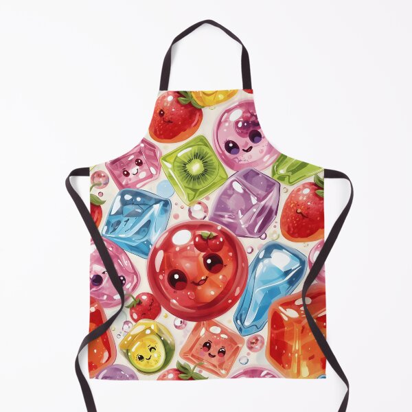 Item preview, Glossy Kawaii Fruit Jelly Candy and Gummy Sweets Pattern designed and sold by MoonlitDoodles1.