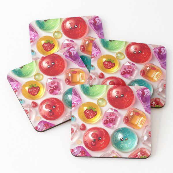Item preview, High Gloss Fruit Infused Jelly Drops and Kawaii Candies Pattern designed and sold by MoonlitDoodles1.