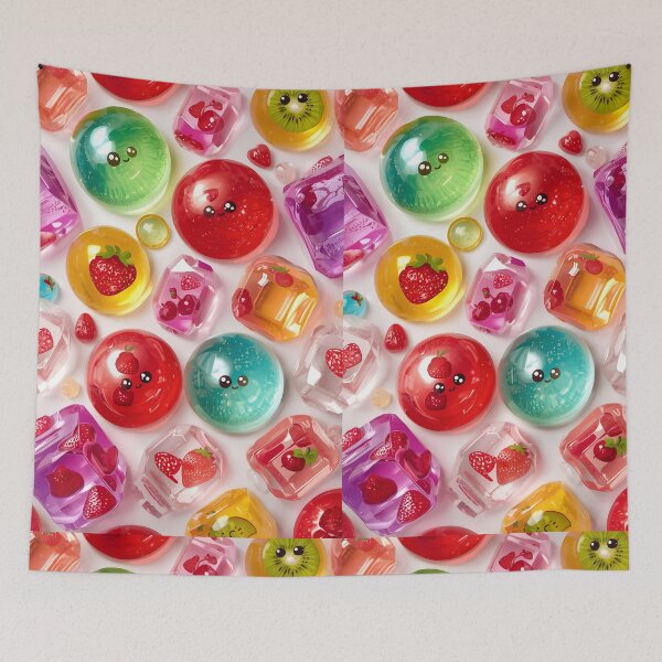 Item preview, High Gloss Fruit Infused Jelly Drops and Kawaii Candies Pattern designed and sold by MoonlitDoodles1.
