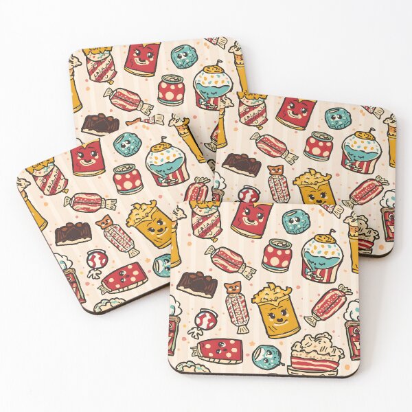 Item preview, Quirky Hand-Drawn Cinema Confections and Drink Doodle Pattern designed and sold by MoonlitDoodles1.