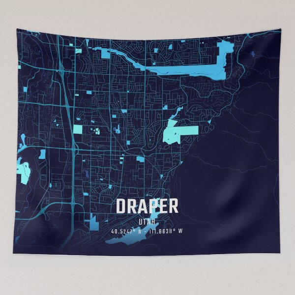 Item preview, Draper Midnight City Map designed and sold by HomeLivingCo.