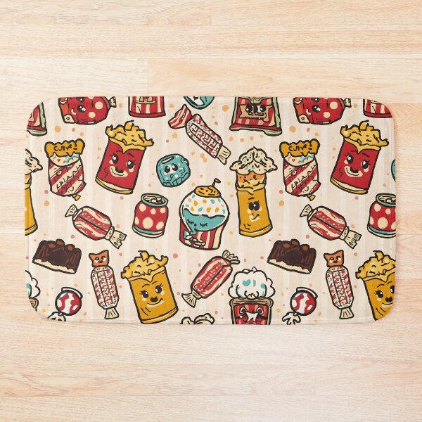 Item preview, Quirky Hand-Drawn Cinema Confections and Drink Doodle Pattern designed and sold by MoonlitDoodles1.