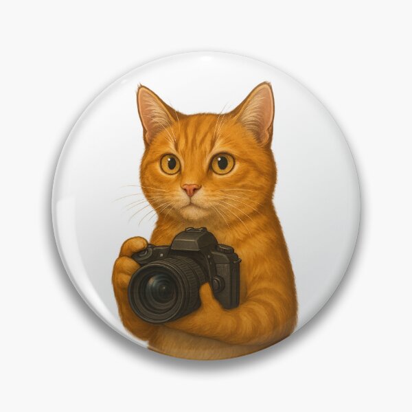 Item preview, Orange Videographer Cat Holding Camera designed and sold by DBilbao.
