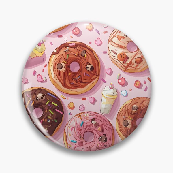 Item preview, Modern Kawaii Donuts and Milkshake Sweet Treats Pattern designed and sold by MoonlitDoodles1.