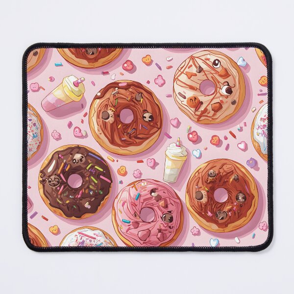 Item preview, Modern Kawaii Donuts and Milkshake Sweet Treats Pattern designed and sold by MoonlitDoodles1.