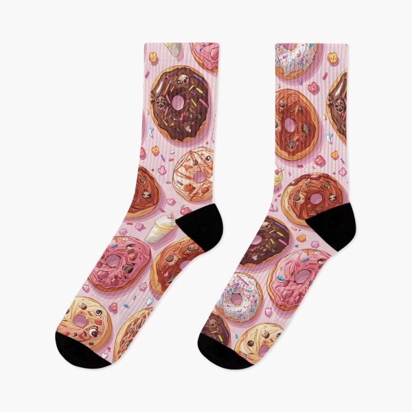 Item preview, Modern Kawaii Donuts and Milkshake Sweet Treats Pattern designed and sold by MoonlitDoodles1.
