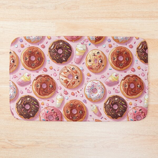 Item preview, Modern Kawaii Donuts and Milkshake Sweet Treats Pattern designed and sold by MoonlitDoodles1.