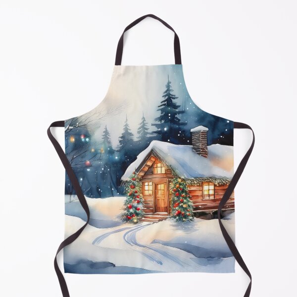 Item preview, A cozy wooden cabin nestled in a snowy winter forest, illuminated by warm lights designed and sold by homydesign.