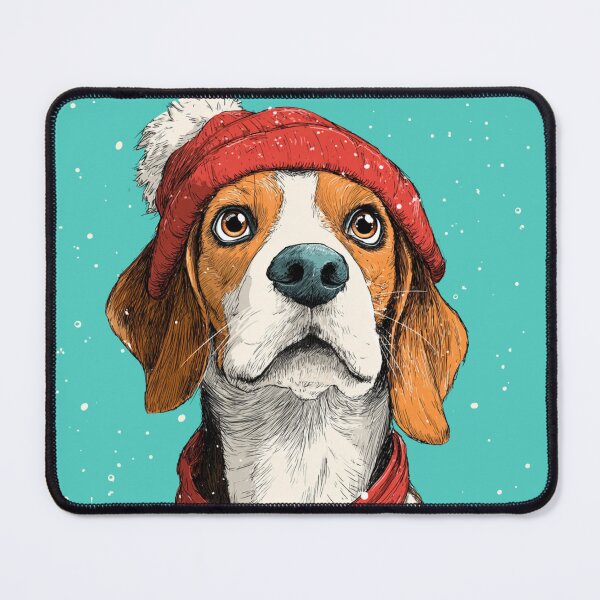 Item preview, Cute Beagle in Santa Hat Funny Christmas Dog Lover Design designed and sold by Inkspaced.