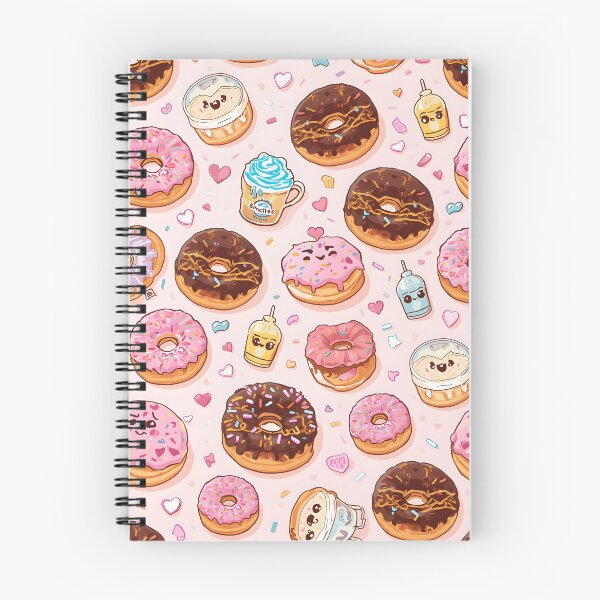 Item preview, Kawaii Donuts, Coffee Cups, and Sweet Drinks Pink Pattern designed and sold by MoonlitDoodles1.