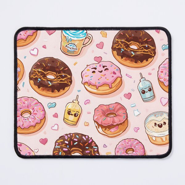 Item preview, Kawaii Donuts, Coffee Cups, and Sweet Drinks Pink Pattern designed and sold by MoonlitDoodles1.