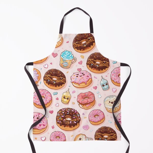 Item preview, Kawaii Donuts, Coffee Cups, and Sweet Drinks Pink Pattern designed and sold by MoonlitDoodles1.