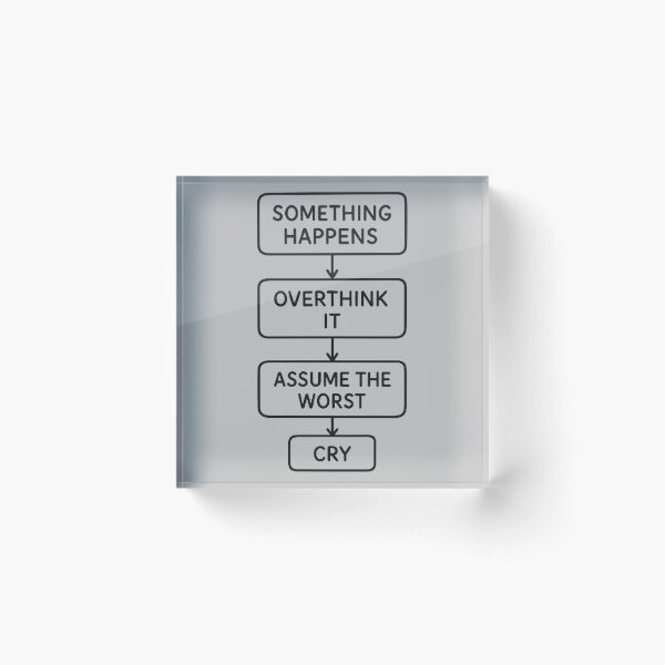 Item preview, Overthinking Flowchart Design designed and sold by MiLaKK.