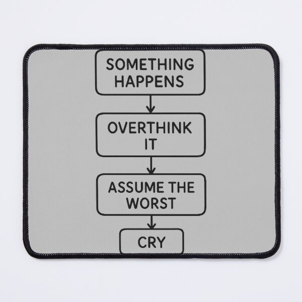 Item preview, Overthinking Flowchart Design designed and sold by MiLaKK.
