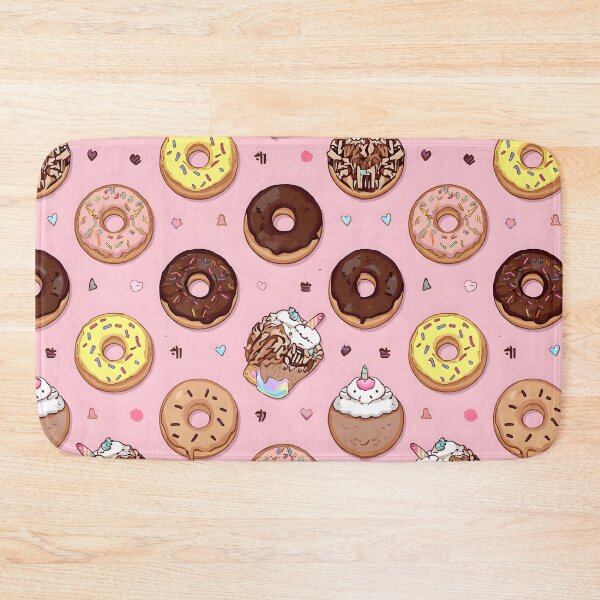 Item preview, Pink Kawaii Donuts, Sundae Cups, and Unicorn Sweets Pattern designed and sold by MoonlitDoodles1.