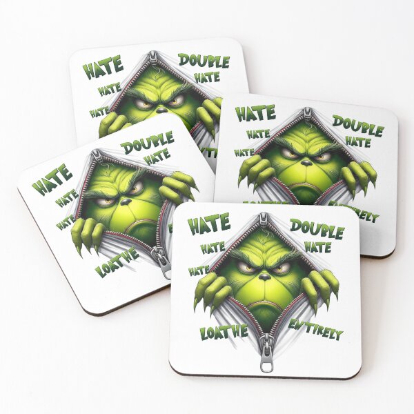 Item preview, The Grinch Face Christmas Humor Design designed and sold by EzZtudio.