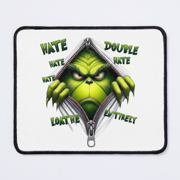 Item preview, The Grinch Face Christmas Humor Design designed and sold by EzZtudio.