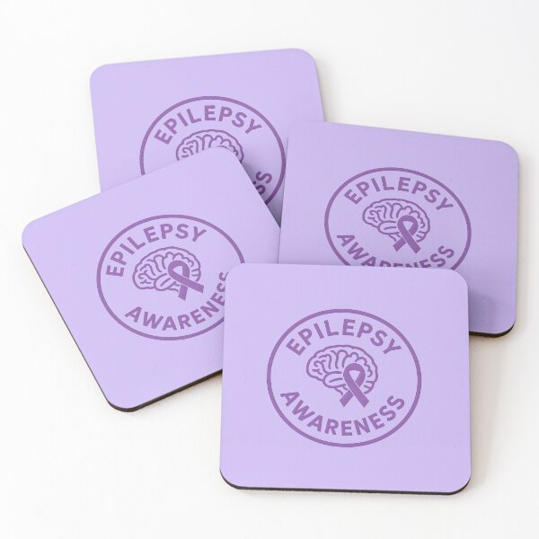 Item preview, Epilepsy Awareness Badge — Purple Ribbon Brain Logo Design designed and sold by PureBrain.