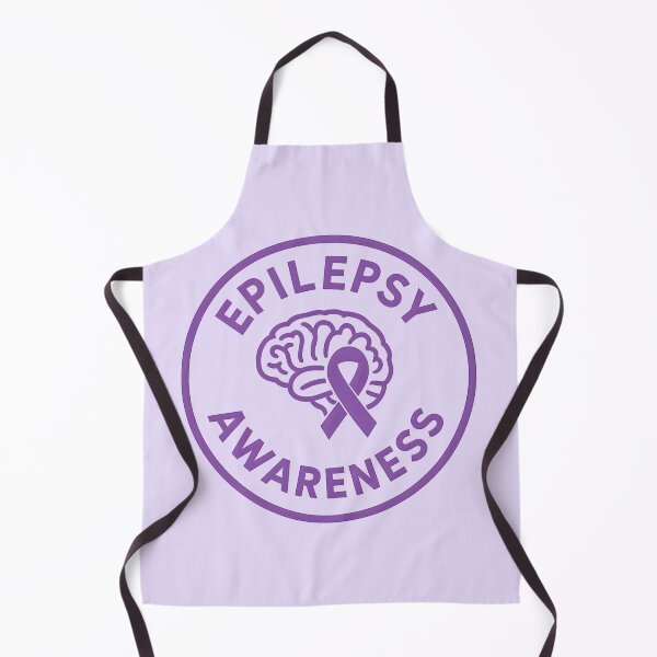 Item preview, Epilepsy Awareness Badge — Purple Ribbon Brain Logo Design designed and sold by PureBrain.