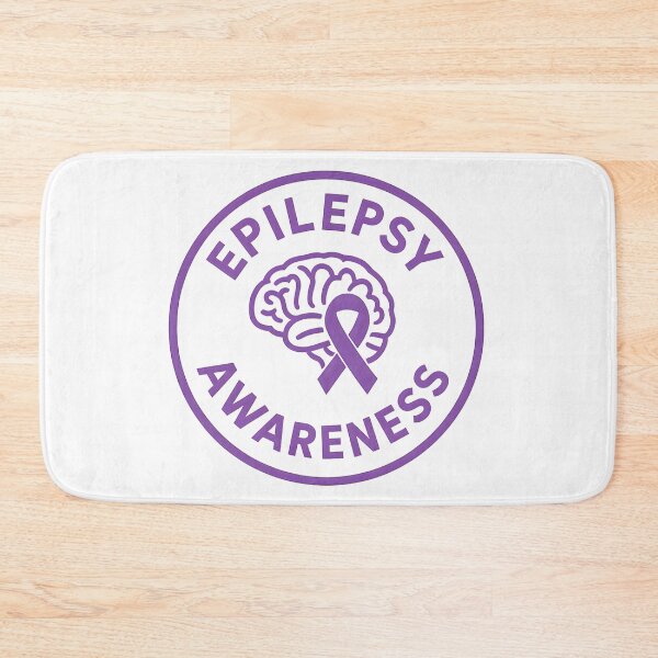 Item preview, Epilepsy Awareness Badge — Purple Ribbon Brain Logo Design designed and sold by PureBrain.