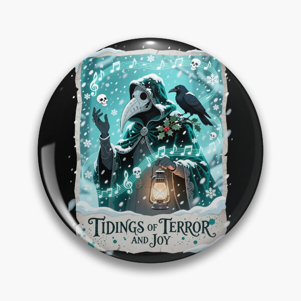 Item preview, Plague Doctor Caroling in a Snowstorm – Tidings of Terror and Joy designed and sold by BlackPrintMrket.